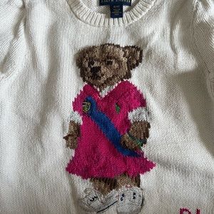 Ralph Lauren teddy bear sweater size 4T gilr